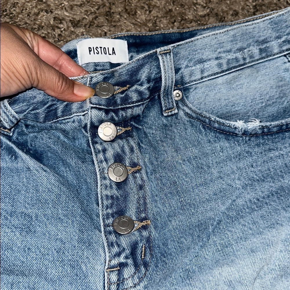 Pistola Denim Frayed Hem Women Shorts - Picture 2 of 6